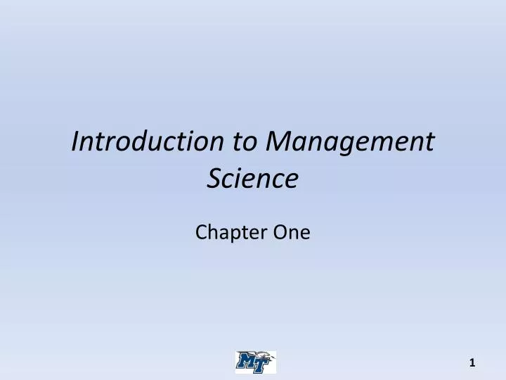 introduction to management science n.