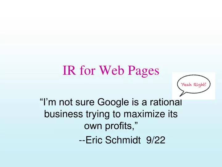 ir for web pages n.
