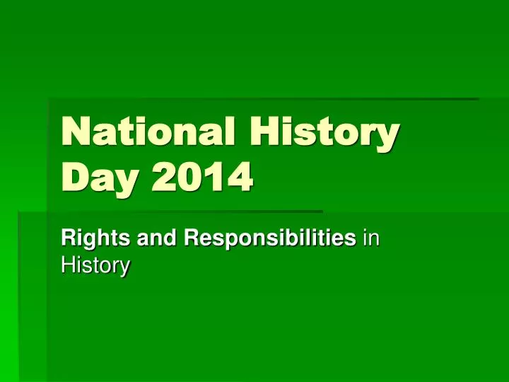 PPT National History Day 2014 PowerPoint Presentation, free download