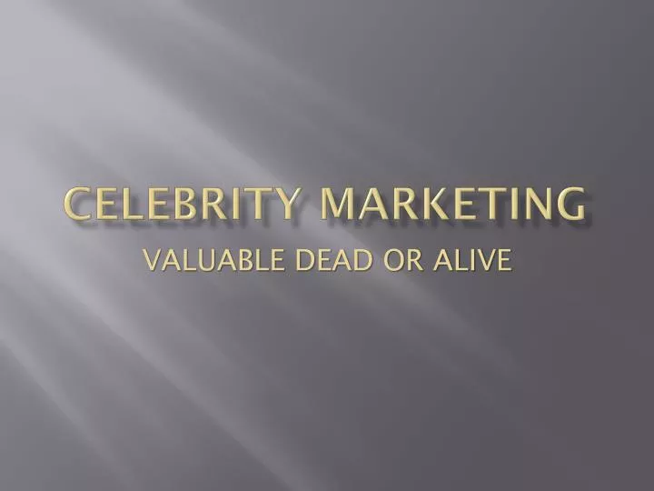 Celebrity Marketing