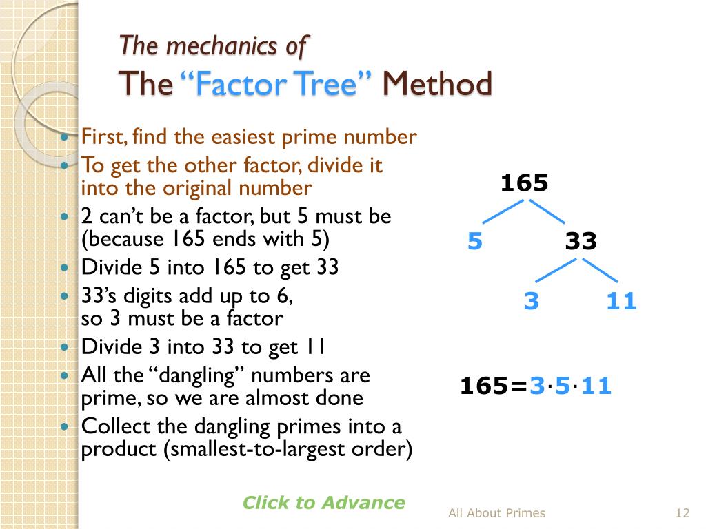PPT Factors Prime Numbers Prime Factorization PowerPoint 