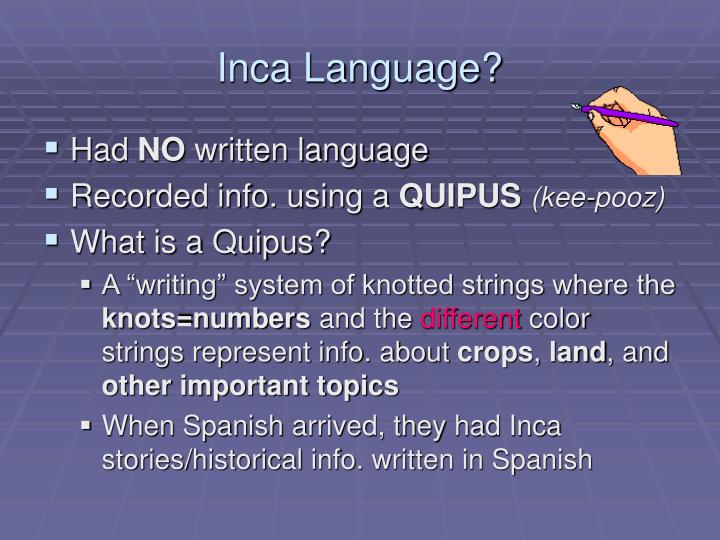 incas written language