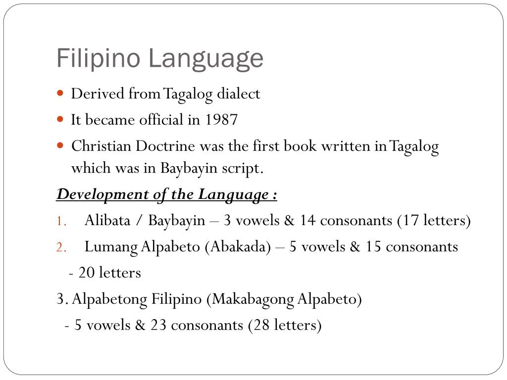 research topic about filipino language