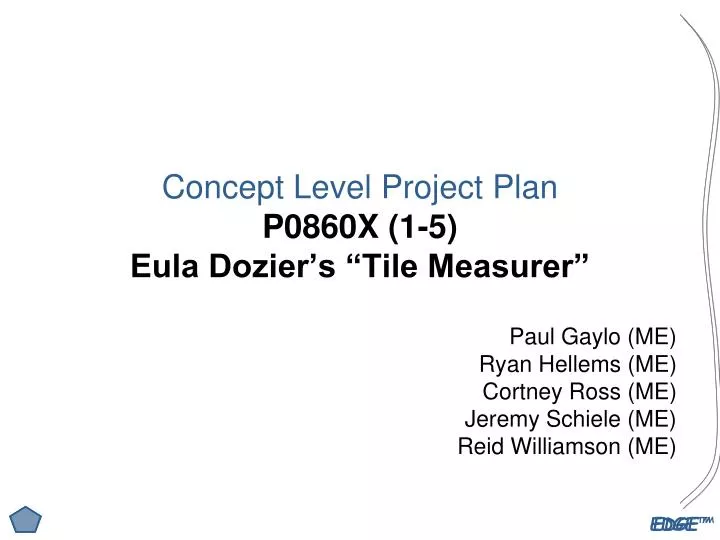 concept level project plan p0860x 1 5 eula dozier s tile measurer n.