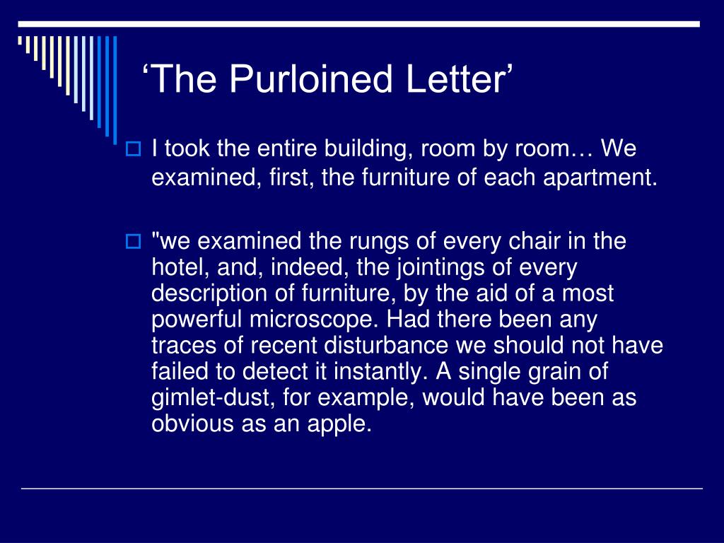 the case of the purloined letter the case of the purloined letter