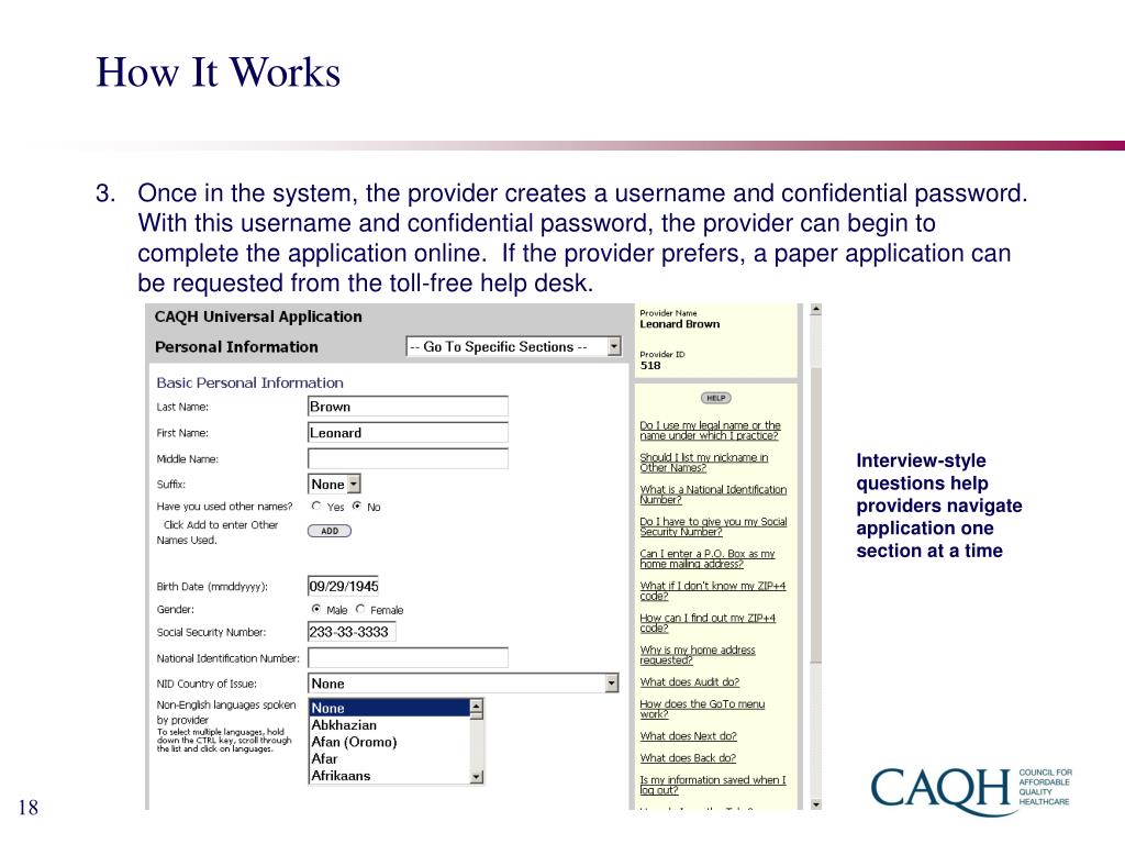 Ppt Universal Credentialing Datasource Overview For