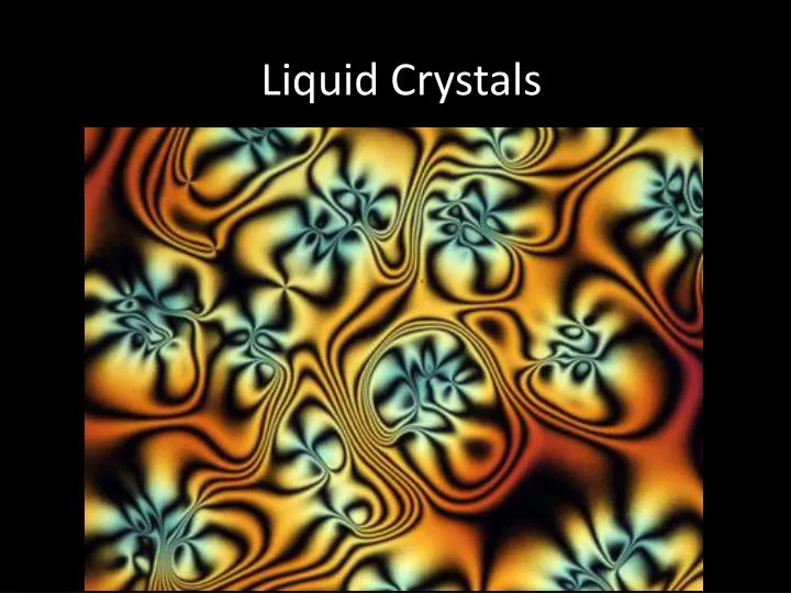 liquid crystals n.