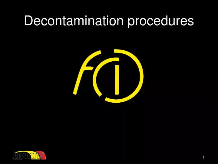 decontamination procedures n.