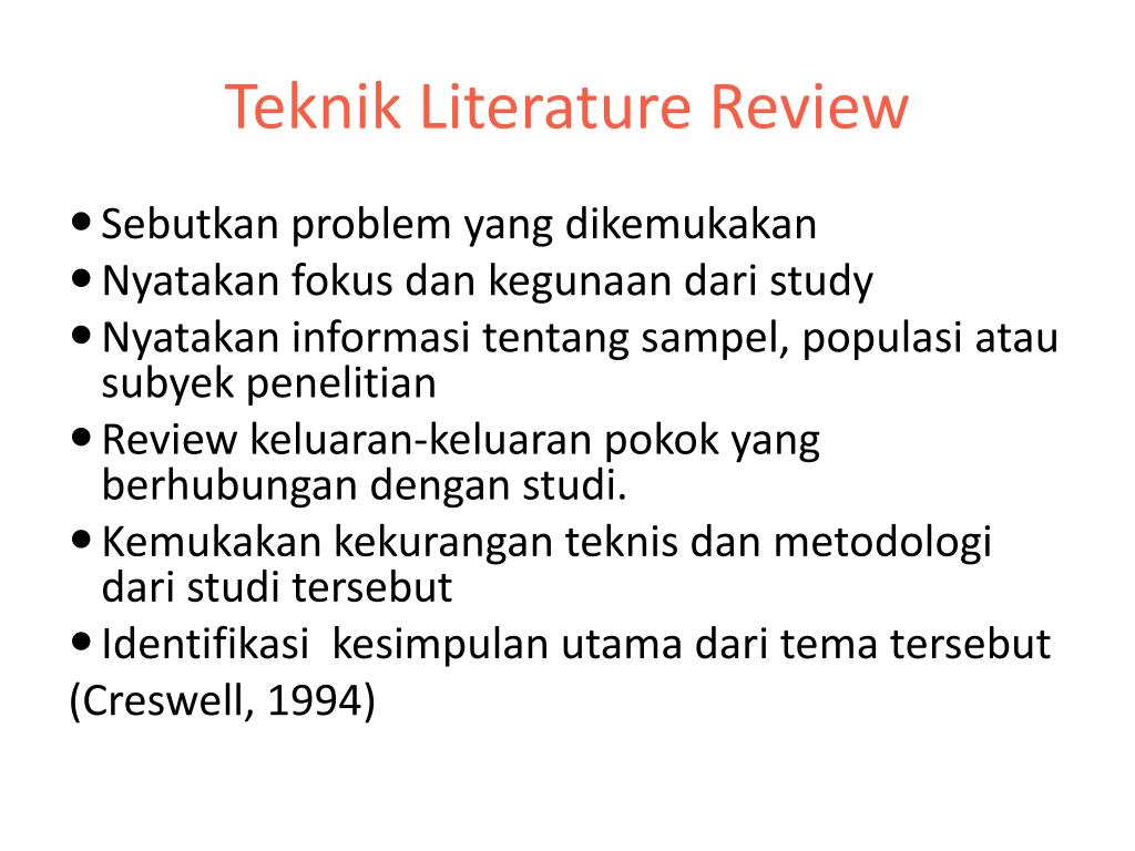 teknik literature review