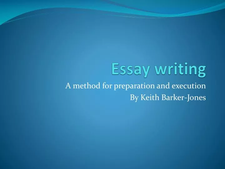 essay writing format ppt