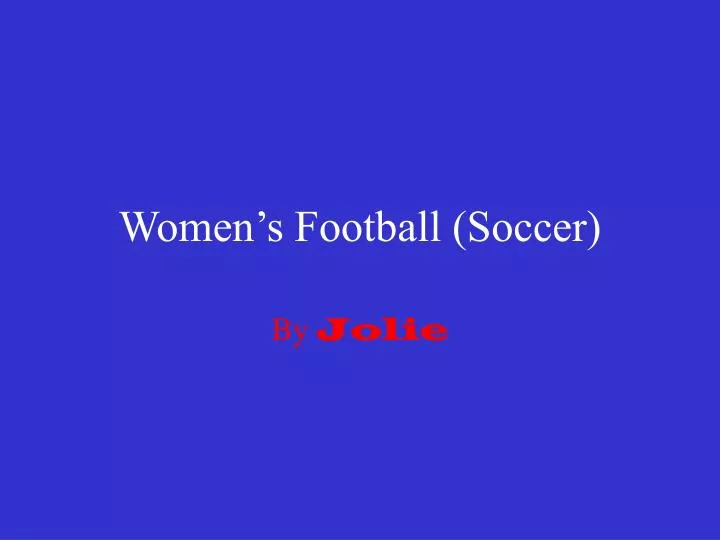 powerpoint presentation women's football