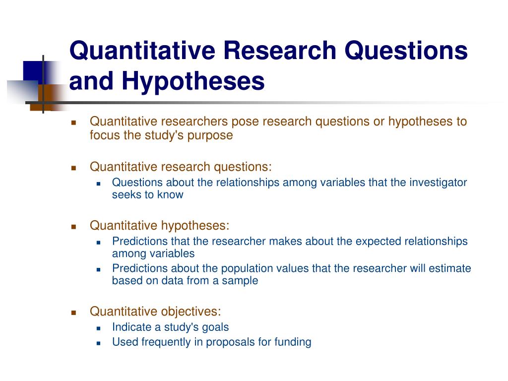 descriptive questions in quantitative research