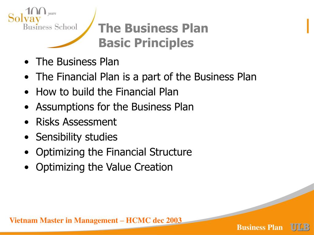 business plan principles