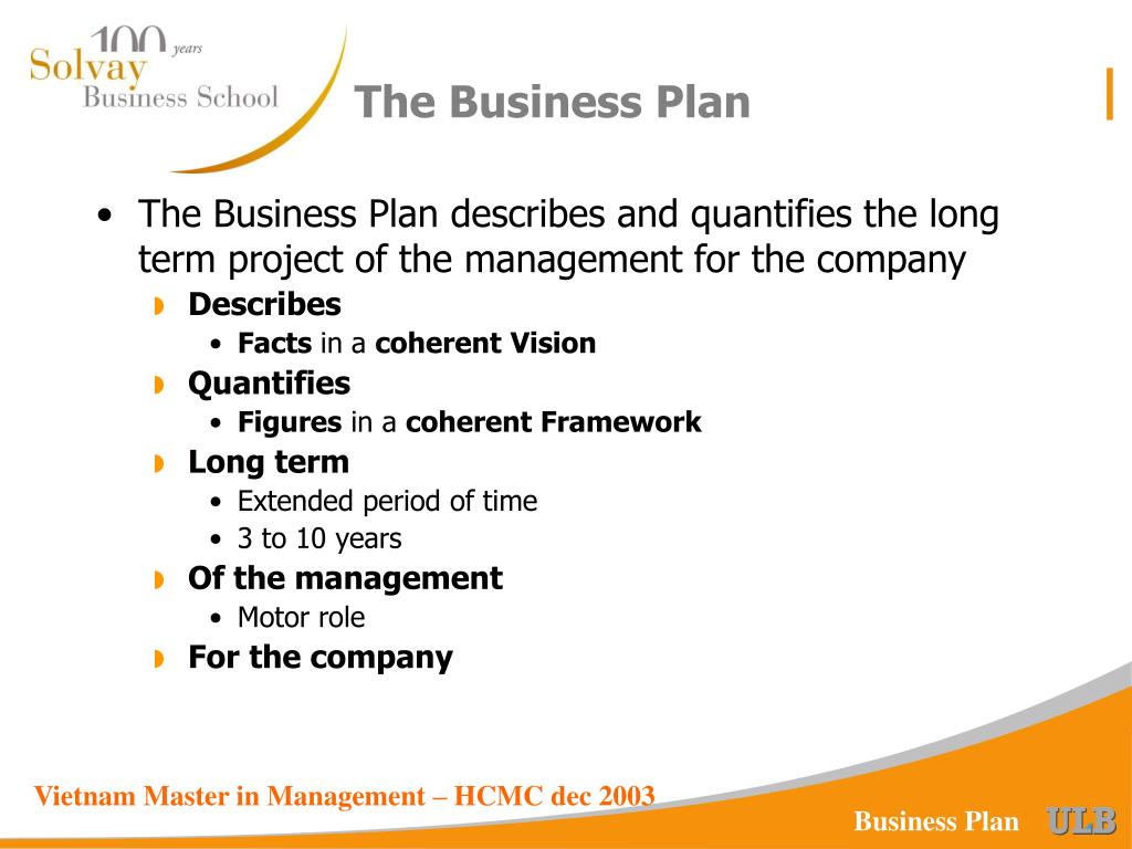 principle of planning business plan