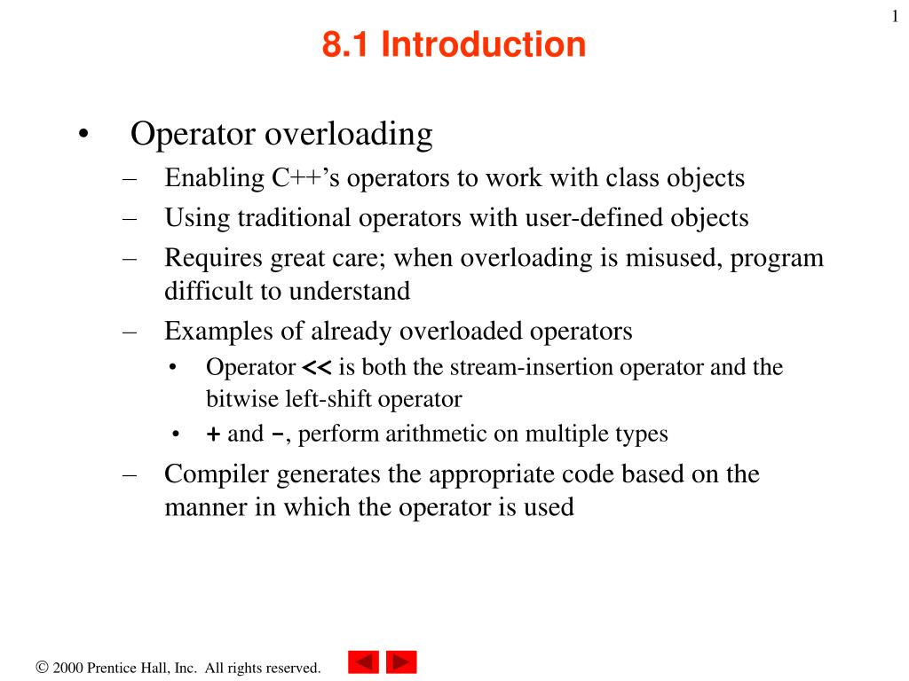 C++ Operator Overloading