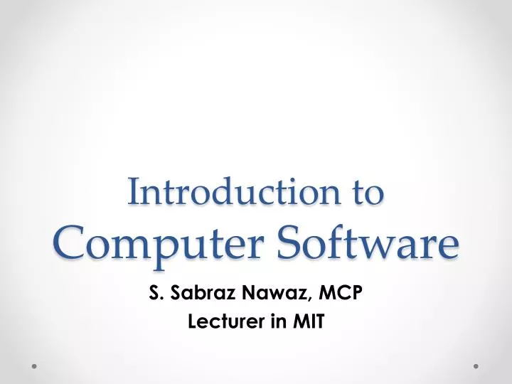 PPT - Introduction to Computer Software PowerPoint Presentation, free ...