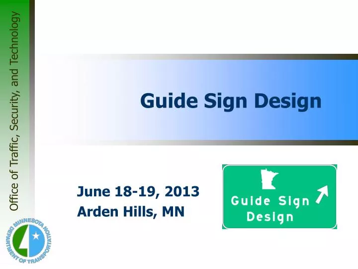 guide sign design n.