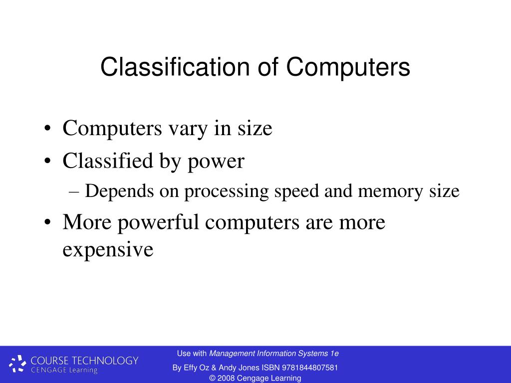 Classification Of Computer System Functions Types