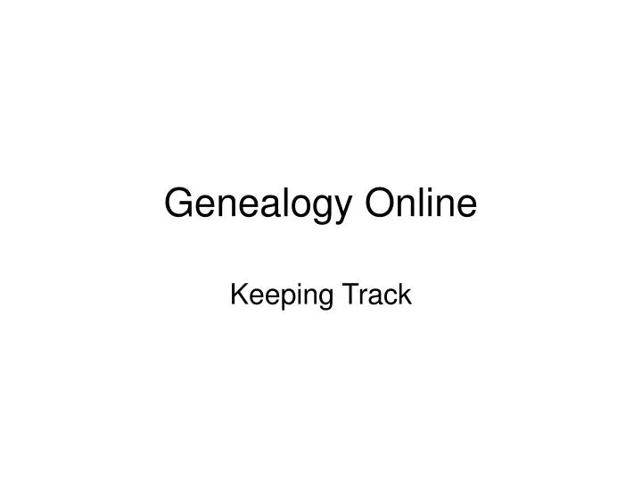 genealogy online n.