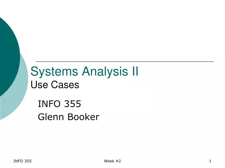systems analysis ii use cases n.