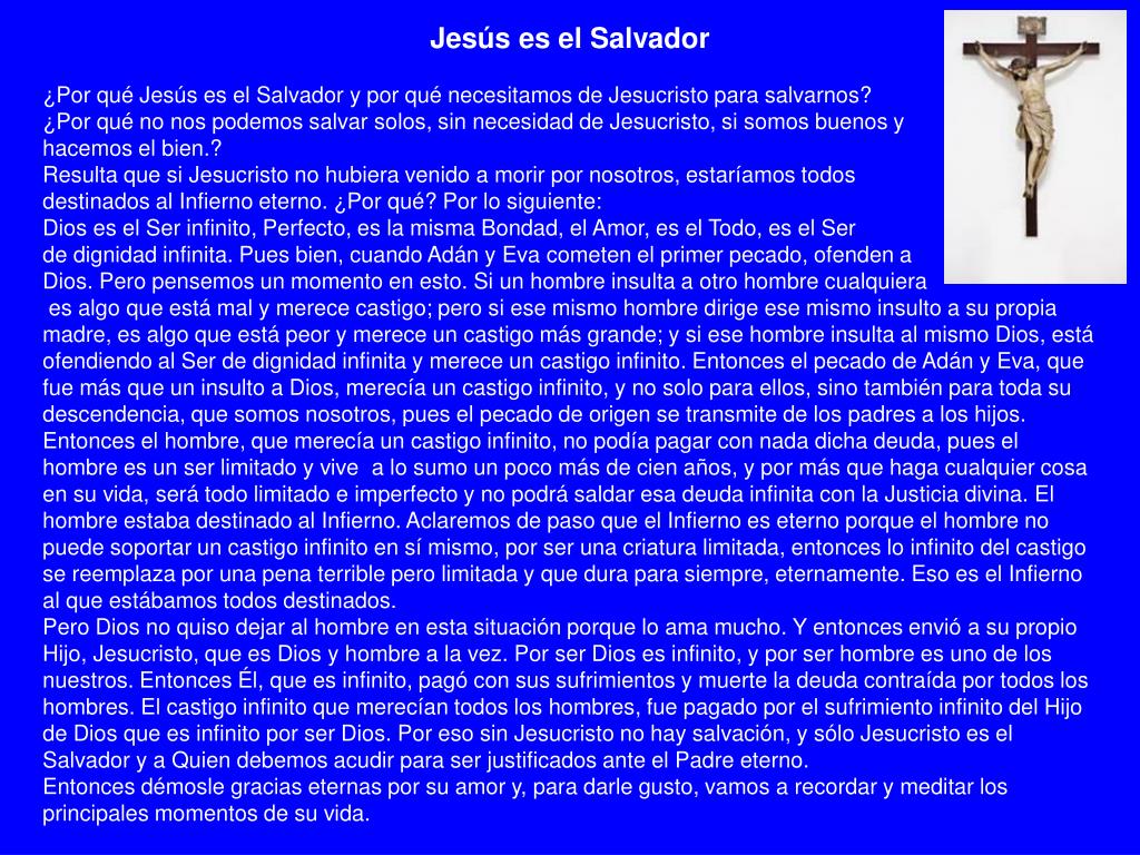 PPT - Jesús es el Salvador ¿Por qué Jesús es el Salvador y por qué ...