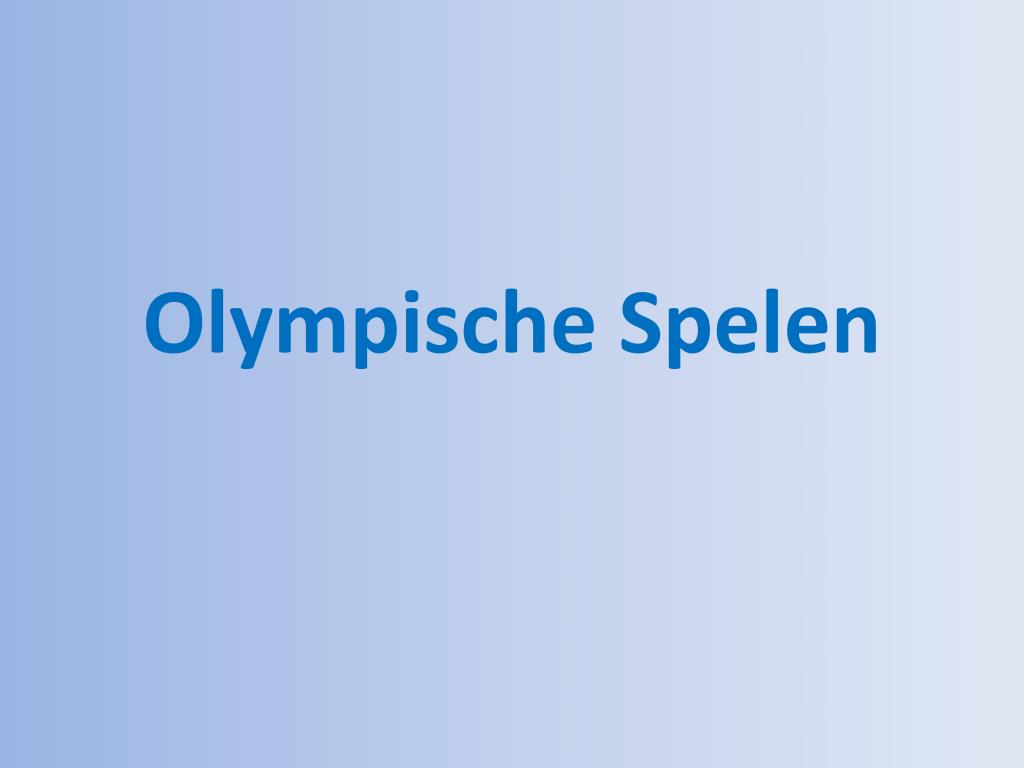 PPT - Olympische Spelen PowerPoint Presentation, free download - ID:1733589