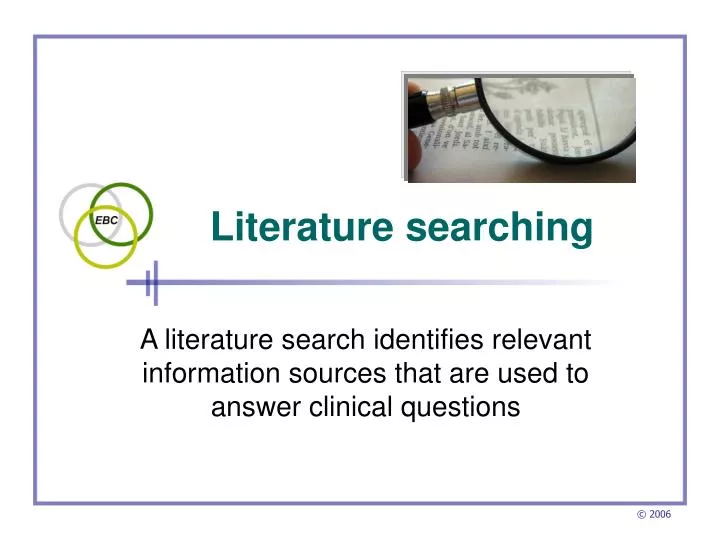 PPT - Literature searching PowerPoint Presentation, free download - ID ...