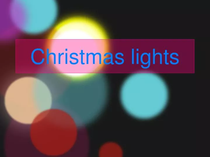 christmas lights n.