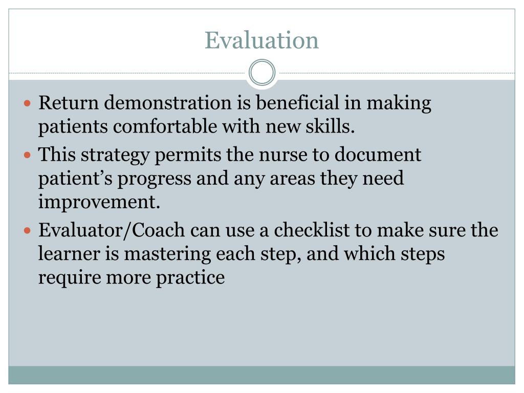 return demonstration in teaching return demonstration in teaching