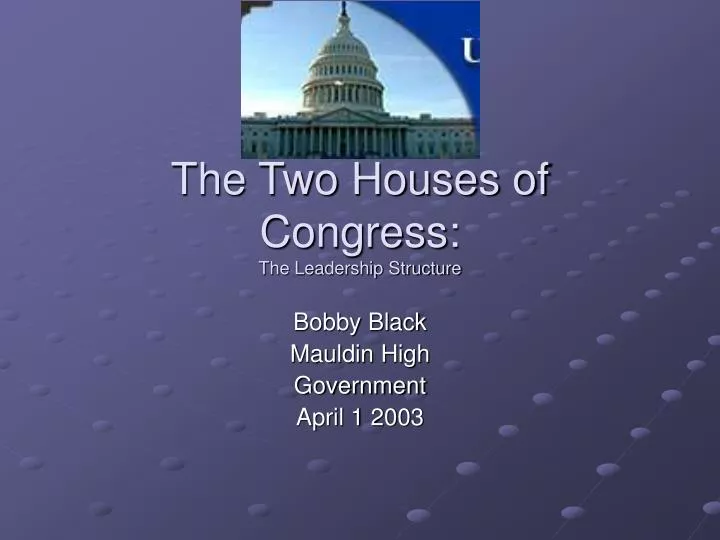 ppt-the-two-houses-of-congress-the-leadership-structure-powerpoint