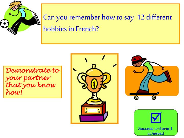 Hobbies In French Language