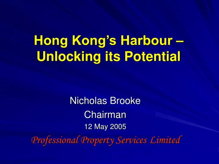 hong kong s harbour unlocking its potential n.