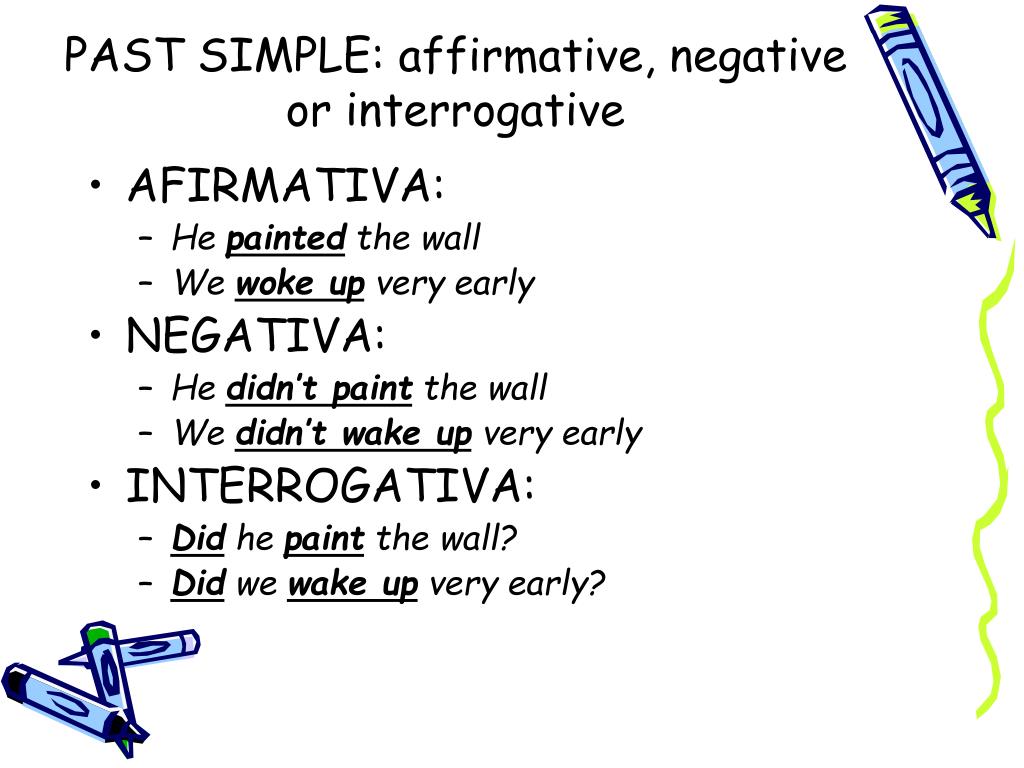 Negative sentences in past simple