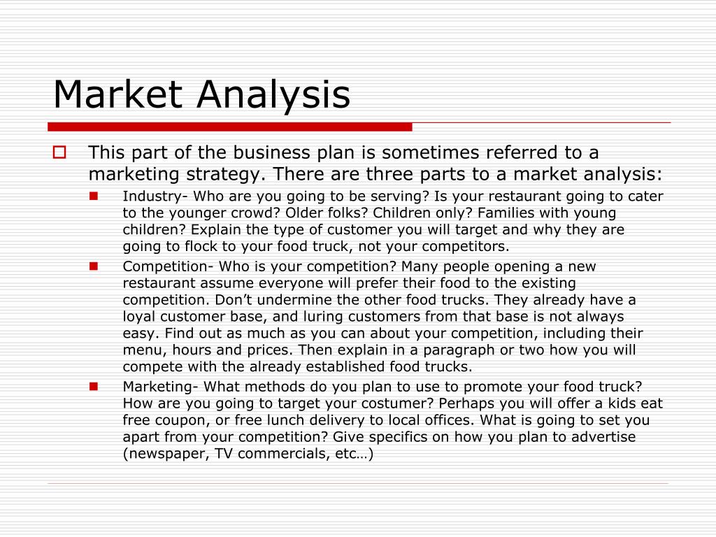 market analysis for food truck business plan