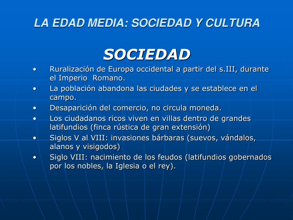 PPT - LA EDAD MEDIA: SOCIEDAD Y CULTURA PowerPoint Presentation, free  download - ID:1737528