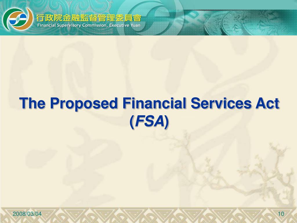 PPT The Proposed Financial Services Act PowerPoint Presentation, free
