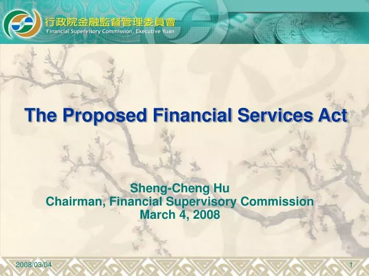 PPT The Proposed Financial Services Act PowerPoint Presentation, free