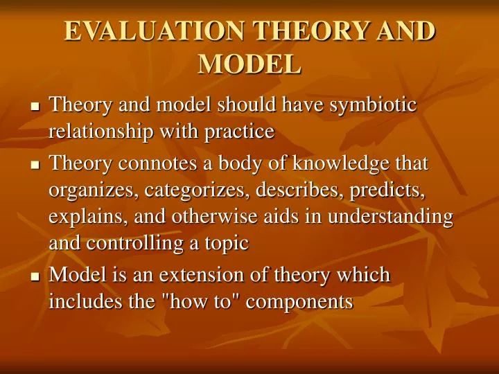 what is theory evaluation