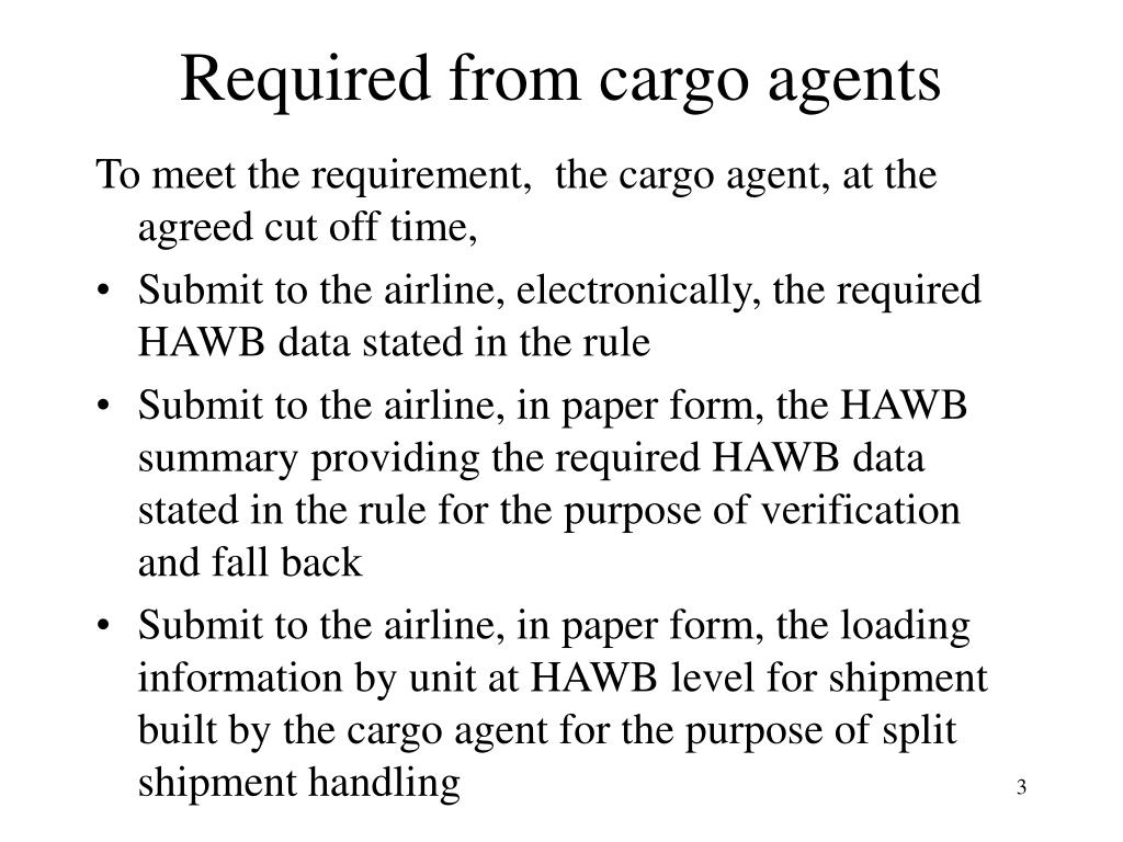 PPT Meet the requirement of Advance Electronic Presentation of Cargo