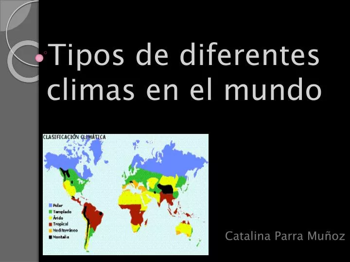 PPT Tipos de diferentes climas en el mundo PowerPoint