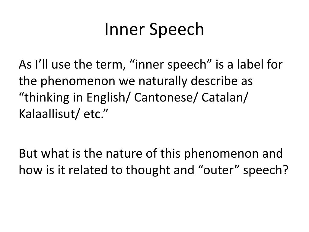 a inner speech meaning