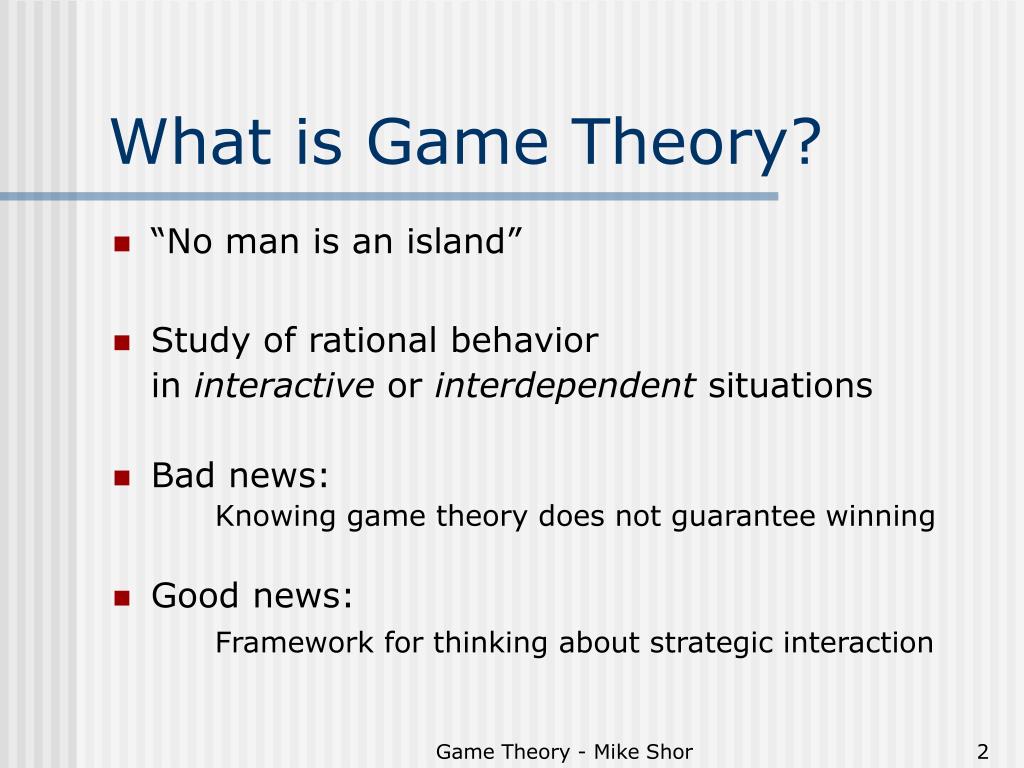 what is game theory case study