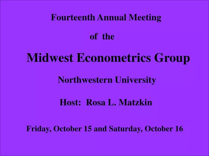 PPT Fourteenth Annual Meeting PowerPoint Presentation, free download