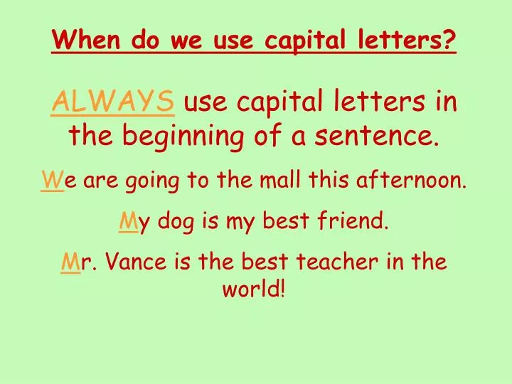 Ppt when do we use capital letters powerpoint presentation free 