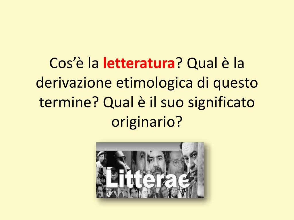 Che Cos è La Letteratura Italiana
