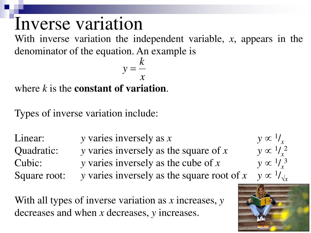 PPT - Inverse variation PowerPoint Presentation, free download - ID:1740050