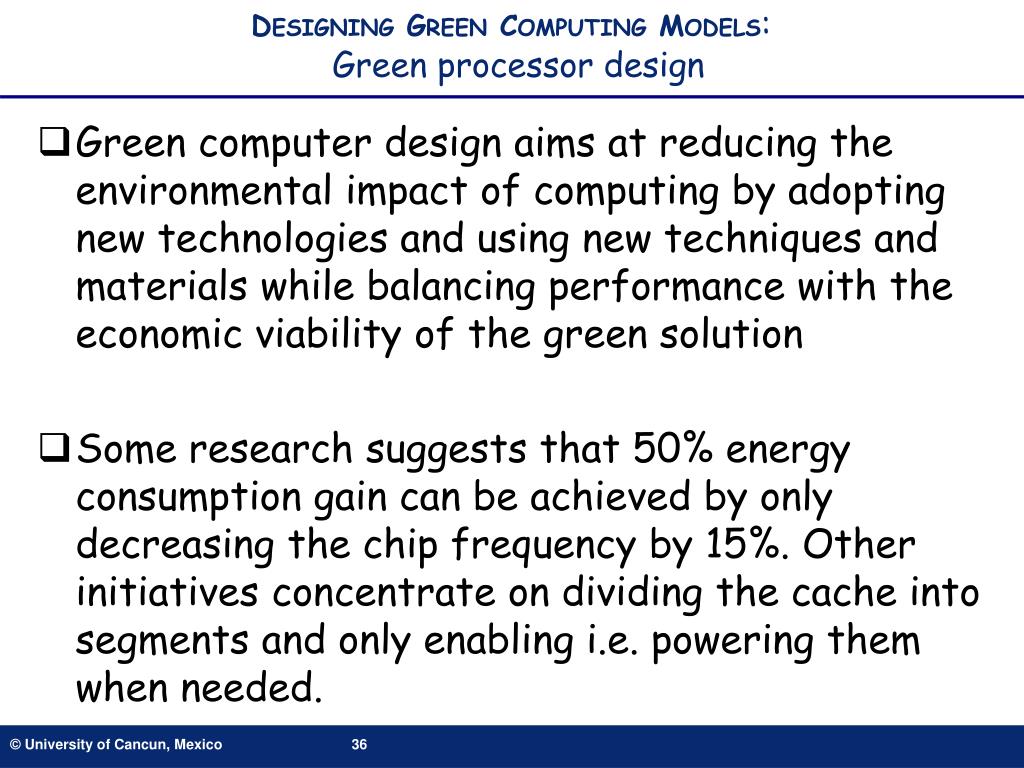 PPT - Chapter 8: Green computing and Communication Architecture ...