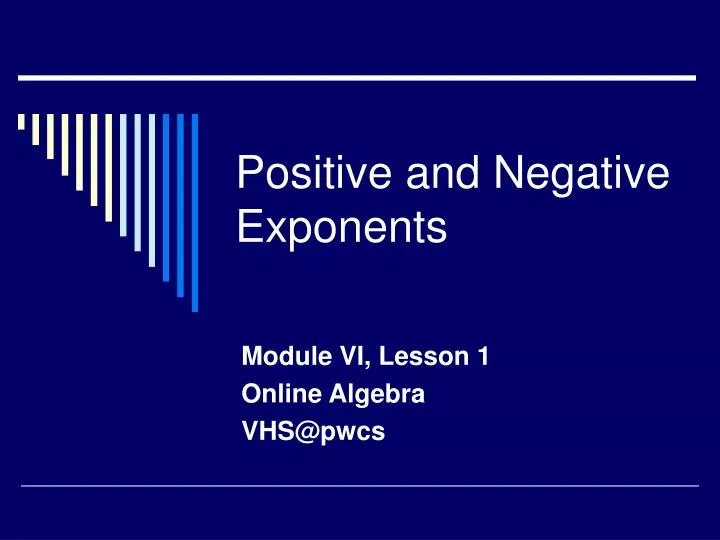 PPT Positive and Negative Exponents PowerPoint