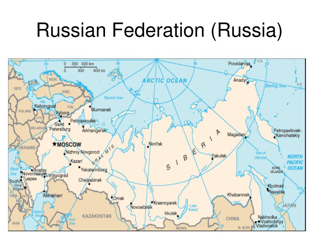 The russian federation is situated in