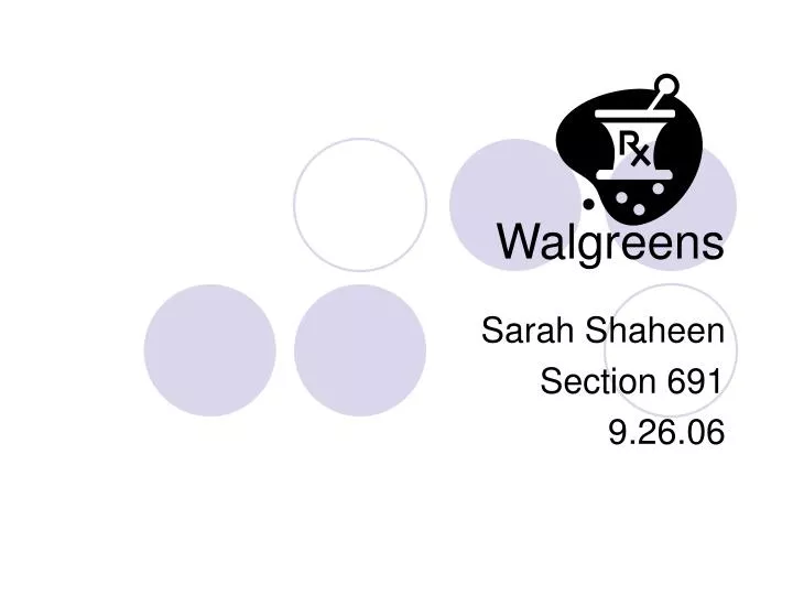 PPT Walgreens PowerPoint Presentation, free download ID1742139